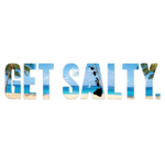 Patterned Get Salty 8" Decal - Wholesale - Beach